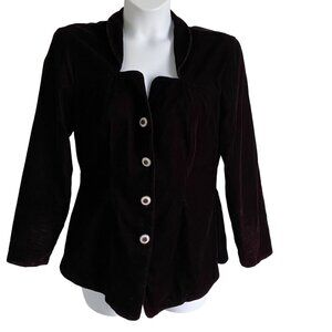 La Belle Black Long Sleeve Button Down Jacket Blazer Size 13
